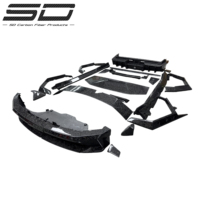 Kit carrosserie en fibre de carbone MSY pour Tesla Cybertruck, comprenant : lèvre avant, diffuseur, spoiler, capot et kit widebody pour passages de roues.