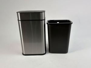 Poubelle intelligente automatique en acier inoxydable de 13 L pour intérieur 360 °   Induction sans contact, écologique, avec mode de charge ou mode batterie - Product Image 4