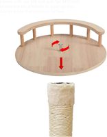 Pièces de rechange et accessoires pour arbre à chat, perchoir rond en bois de 13,8 pouces, plateforme supplémentaire