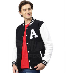 Custom 100% Wool Varsity <b>Jacket</b> <b>Leather</b> Sleeves Men Chenille Patch Letterman Bomber <b>Jacket</b> OEM Premium High Quality Outerwear - Product Image 1