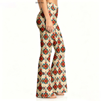 Großhandel Damen High-Waist Flare Yoga-Hosen Retro Südwestlich Bedruckte Geometrische Schlaghosen Azteken Tribal Leggings