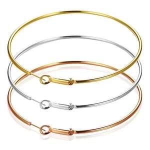 Boucles d'oreilles géométriques minimalistes de 2mm en acier inoxydable chirurgical 316L pour femmes - Product Image 4