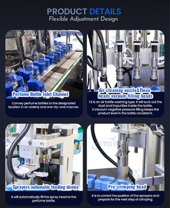 Machine de remplissage et de scellage automatique de parfum YETO, haute productivité, acier inoxydable, bouteilles en plastique/verre, utilisation chimique - Product Image 4