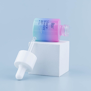 Emballage cosmétique dégradé 3 couleurs 20 ml Flacons en verre pour sérum et huile avec compte-gouttes blanc - Product Image 5