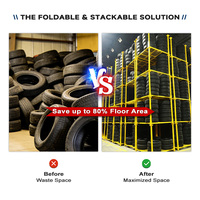Étagère à pneus pour camions lourds TER, empilable, portable, pliable, multi-niveaux, protection contre la corrosion, palette de stockage en acier pour entrepôt