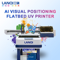 Impresora UV de Cama Plana LANQI Epson 1200DPI de Grado Industrial, Impresora UV de Cama Plana de Alta Precisión de Fábrica para Acrílico y Cuero