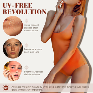 Gouttes bronzantes à <span class=keywords><strong>boire</strong></span> 60 ml pour le visage et le corps, améliorent le teint, éclat naturel, booster de mélanine, supplément buvable, saveur pastèque - Product Image 4