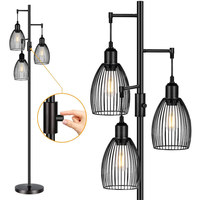 Lampes sur pied de style industriel avec variateur d'intensité pour salon, lampe sur pied d'angle simple