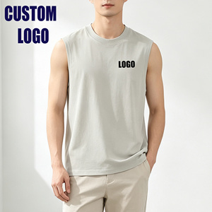 Cool Sense Sleeveless O‑Neck Men's T Shirts Premium Wholesale Customized <b>Tshirts</b> Printed Casual Plain Homme <b>Tshirt</b> With Logo - Product Image 3