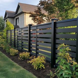 Panneaux de clôture de <span class=keywords><strong>jardin</strong></span> durables de 6 pieds en aluminium robuste avec revêtement en poudre écologique, clôture d'intimité extérieure, anti-corrosion - Product Image 4