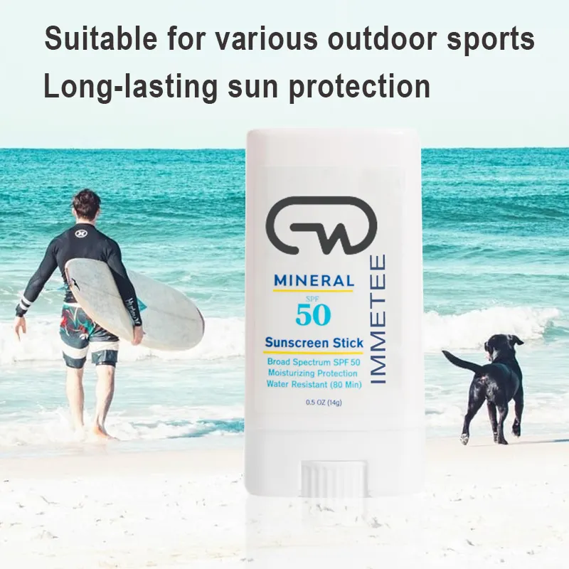 OEM/ODM Sun Stick Spf 50 Private Label protezione esterna personalizzata anti-uv Spf 50 protezione solare Stick con il tuo logo