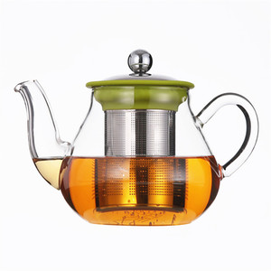 ชุดชาแก้ว LFGB ปลอดสาร BPA พร้อมกาน้ำชาสแตนเลสพร้อมฝาปิด ฐานอุ่น และถาด - Product Image 4