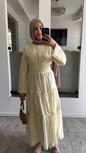 Vestido Abaya de Alta Calidad con Bordado Estilo Dubai Loriya, Moda Islámica <span class=keywords><strong>para</strong></span> Mujeres Musulmanas - Product Image 3