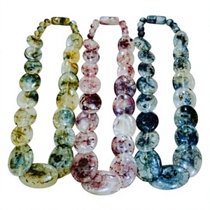 Nouveau collier multicolore en résine perlée, bijou tendance décontracté, cadeau pour femmes et hommes, accessoire de mode unisexe - Product Image 2