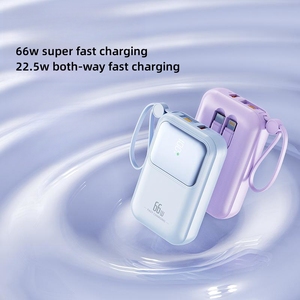 Mini siêu nhanh sạc pd20w + USB 22.5W ngân hàng điện 10000 mAh với được xây dựng trong cáp xách tay powerbanks 10000 mAh - Product Image 6