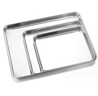 Plateau de cuisson en acier inoxydable avec grille de refroidissement