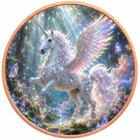 Pièce de monnaie en cuivre pur 999 de 5 oz, série licorne 3D en relief brillant, édition collector colorée UV