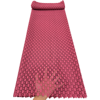 Dentelle jaune NI.AI avec pierres, nouveau tissu guipure uni, tissu soluble dans l'eau, tissu cupion pour robe de mariée pour femmes