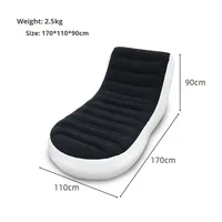 Fauteuil gonflable en forme de L Canapé simple inclinable pour le camping en plein air Chaise longue gonflable paresseuse pour le salon