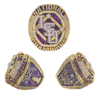 Maßgefertigter 2025 Louisiana State University LSU Klassischer Meisterschaftsring Naturstein Lila Tiger Geschenk