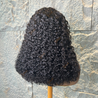 Perruque Pixie Bouclée de 18" en Cheveux Humains Bruts Indiens à Cuticules Alignées, sans Colle, avec Dentelle HD Suisse – Perruque Frontale Bouclée en Cheveux Humains