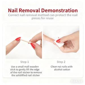 Autocollants pour <span class=keywords><strong>ongles</strong></span> en gel semi-durci 16 pièces bandes d'<span class=keywords><strong>ongles</strong></span> en gel souple à couverture complète <span class=keywords><strong>avec</strong></span> lampe adhésive UV/LED durci imperméable à l'eau longue durée - Product Image 6