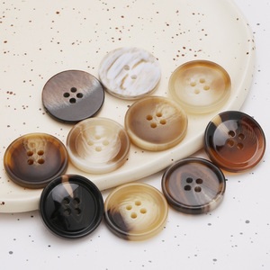 Wholesale 4-<strong>Hole</strong> Decorative <strong>Resin</strong> <strong>Buttons</strong> Round Patterned Plastic <strong>Buttons</strong> for Suits Coat - Product Image 4