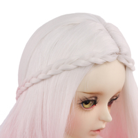 Perruque body wave en fibre synthétique pour poupées, perruque haute température pour BJD, modèles 1/3, 1/4, 1/6, 1/8
