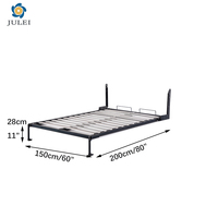 Sofá Cama Vertical Moderno de Metal Blanco con Mecanismo Plegable, Diseño que Ahorra Espacio, Tamaño Personalizable
