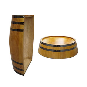 Table de bar en bois sur mesure avec couvercle en forme de baril à vin pour la décoration - Product Image 1