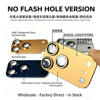 Autocollant de décoration pour objectif d'appareil photo pour iPhone 13-16 Pro Max, mise à niveau vers l'apparence de l'iPhone 17 Pro Max, film protecteur d'objectif en alliage d'aluminium mat