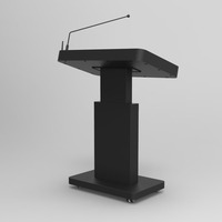 Tablero de sala de conferencias con ajuste de altura, diapasón con logotipo aceptado