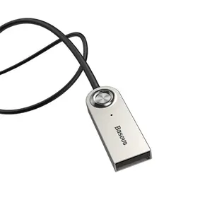 Baseus Auto-Audioempfänger AUX 3,5 MM Jack kabelloser Adapter Autolautsprecher Musik-Sender mit Dongle-Kabel