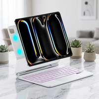 Nouvelle coque clavier Magic pour iPad Pro 11" M4/M5, avec touches rétroéclairées intégrées, pavé tactile multi-touch et protection intégrée.