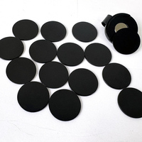 Marqueur de balle de golf universel en métal noir vierge en vrac de 25mm pour outil de divot de fourche de golf et clip de capuchon