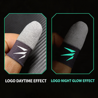 Manchons de doigt en fibre d'argent luminescente à double couche. Ne se casse pas facilement, doux comme de la soie au toucher et hautement conducteur.