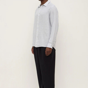 <span class=keywords><strong>Chemise</strong></span> boutonnée pour <span class=keywords><strong>homme</strong></span> <span class=keywords><strong>en</strong></span> <span class=keywords><strong>lin</strong></span> 100% respirant, léger, anti-plis, à <span class=keywords><strong>manches</strong></span> <span class=keywords><strong>longues</strong></span>, pour les vacances, style décontracté chic - Product Image 4