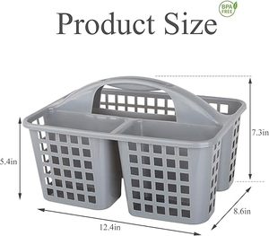 Cleaning Caddy <b>Basket</b> <b>Plastic</b> Storage Shower Caddy Bucket with Handle Tool Storage <b>Basket</b> - Product Image 2