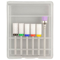 Kit professionnel de 6/7 fraises à ongles en carbure, céramique et diamant, fraise de 3/32 pouces pour manucure, outils rotatifs pour cuticules
