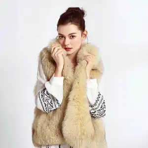 high quality plus size womens vests & waistcoats long design women's slim outerwear coats woman faux fur vest waistcoat winter