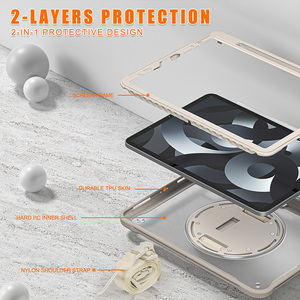 Durable TPU a prueba de golpes resistente transparente Tablet funda para <span class=keywords><strong>iPad</strong></span> <span class=keywords><strong>Pro</strong></span> 11/Air 4/Air <span class=keywords><strong>5</strong></span> <span class=keywords><strong>10</strong></span>,9 "Heavy Duty Hybrid Cover con correa para el hombro - Product Image 2