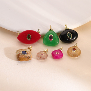 Vente chaude DIY Accessoires <span class=keywords><strong>Pierre</strong></span> <span class=keywords><strong>Naturelle</strong></span> Agate Turquoise Jade <span class=keywords><strong>Pierre</strong></span> Rouge Agate Rose Quartz Zircon Charmes À La Mode - Product Image 5