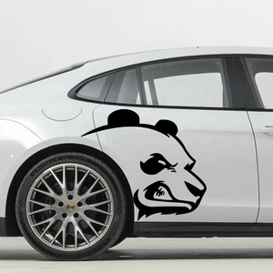 สติกเกอร์ติดรถยนต์สติกเกอร์กราฟิกลายแพนด้าโกรธสติกเกอร์ติดตัวถังรถยนต์แบบมีกาวในตัวอุปกรณ์ตกแต่งรถยนต์2ชิ้น/เซ็ต - Product Image 4