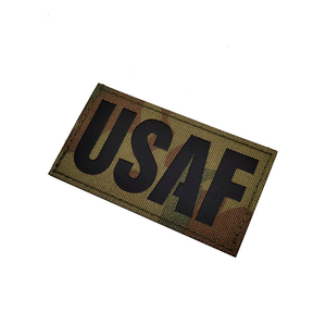 <span class=keywords><strong>USAF</strong></span>レターブラック反射迷彩カラー服装飾パッチフックとループアップリケバッグ & パーカー用 - Product Image 5