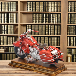 Vente en gros de moto vintage miniature artisanale en métal pour la décoration intérieure - Product Image 2