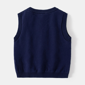 Automne nouveau pull à <span class=keywords><strong>col</strong></span> en <span class=keywords><strong>v</strong></span> à la mode pour enfants <span class=keywords><strong>gilet</strong></span> décontracté <span class=keywords><strong>gilet</strong></span> monochrome pour garçon à la mode - Product Image 4