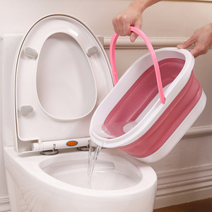 <b>Foldable</b> Foot <b>Bath</b> Tub Rectangle Portable With Wheels Calf Length Height Massage Basin Blue Dark Green Gray - Product Image 4