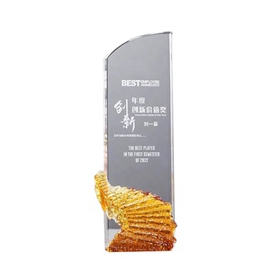 Nouveau design blanc clair cristal verre trophée plaque sport jeux événements prix top ventes champion trophée prix - Product Image 2