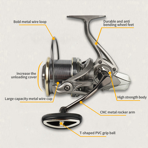 Moulinet <span class=keywords><strong>de</strong></span> pêche spinning à longue portée, grande bobine 8000, pour <span class=keywords><strong>surfcasting</strong></span> en eau salée, robuste, pour la pêche en bord <span class=keywords><strong>de</strong></span> mer, en bateau et en océan - Product Image 2