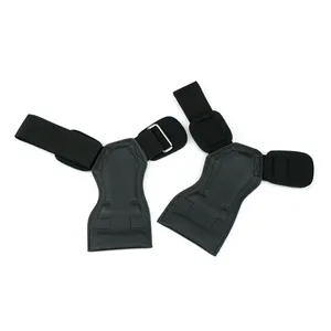 Guantes de levantamiento de pesas para gimnasio, empuñaduras de mano, de fibra de cuero, para Fitness, entrenamiento cruzado